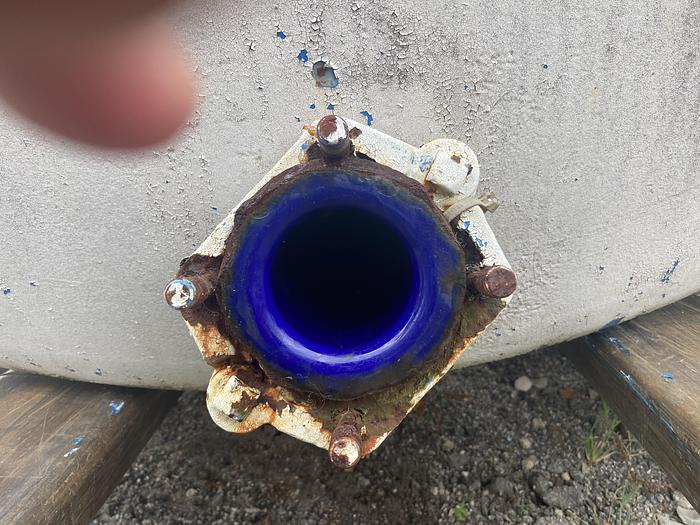 Used Pfaudler approximately 2000 gallon horizontal glass lined tank