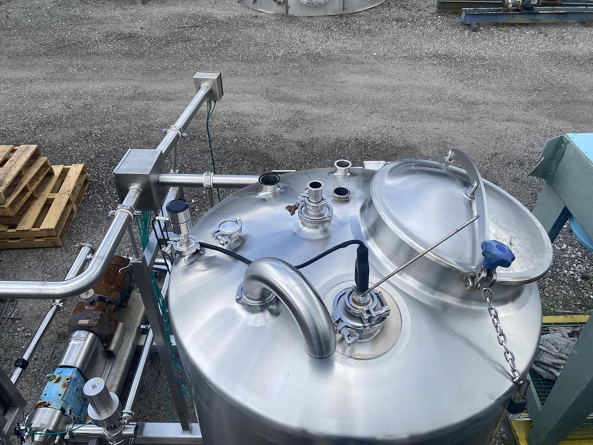 Used Used approximately 300 gallon sanitary process skid.