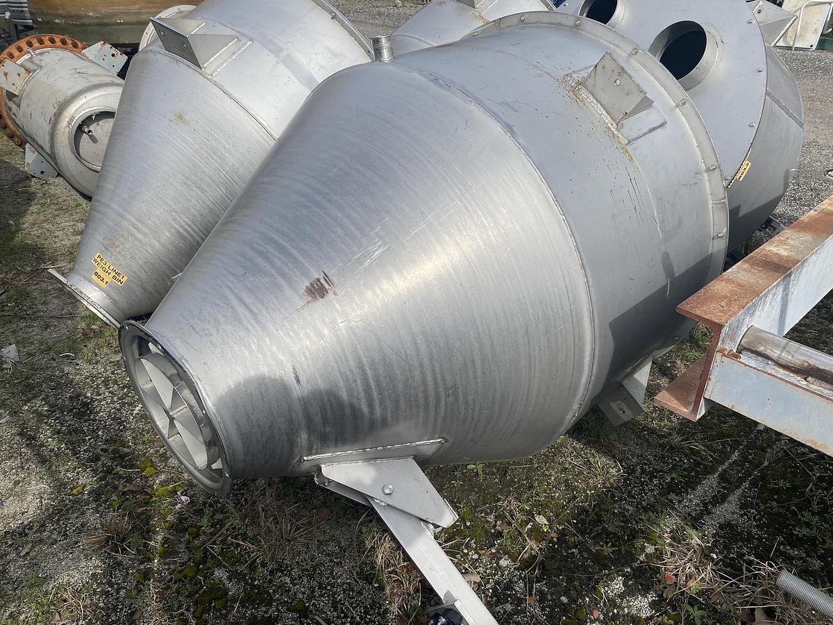 Used Used approximately 43 cu ft. stainless steel vertical hopper