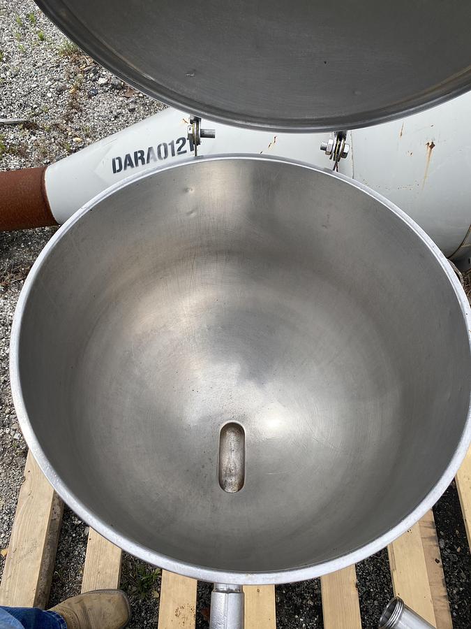 Used Used Groen 20 gallon 316 stainless steel jacketed stationary kettle.