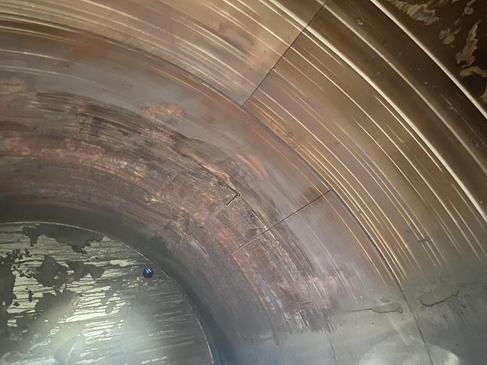 Used Used approximately 8500 gallon vertical stainless steel tank