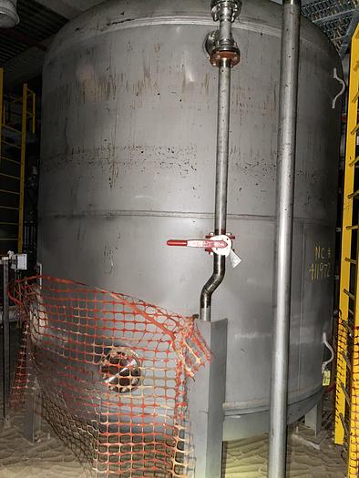 Used Used Culligan approximately 2,500 gallon stainless steel media tank