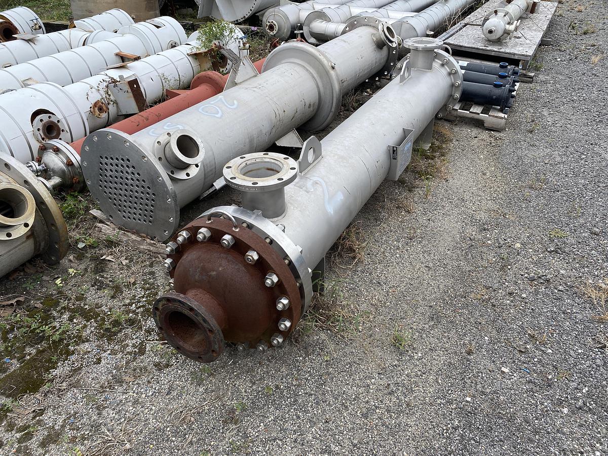 Used Used Bendel approximately 150 sq ft. 304L/347 stainless steel horizontal heat exchanger