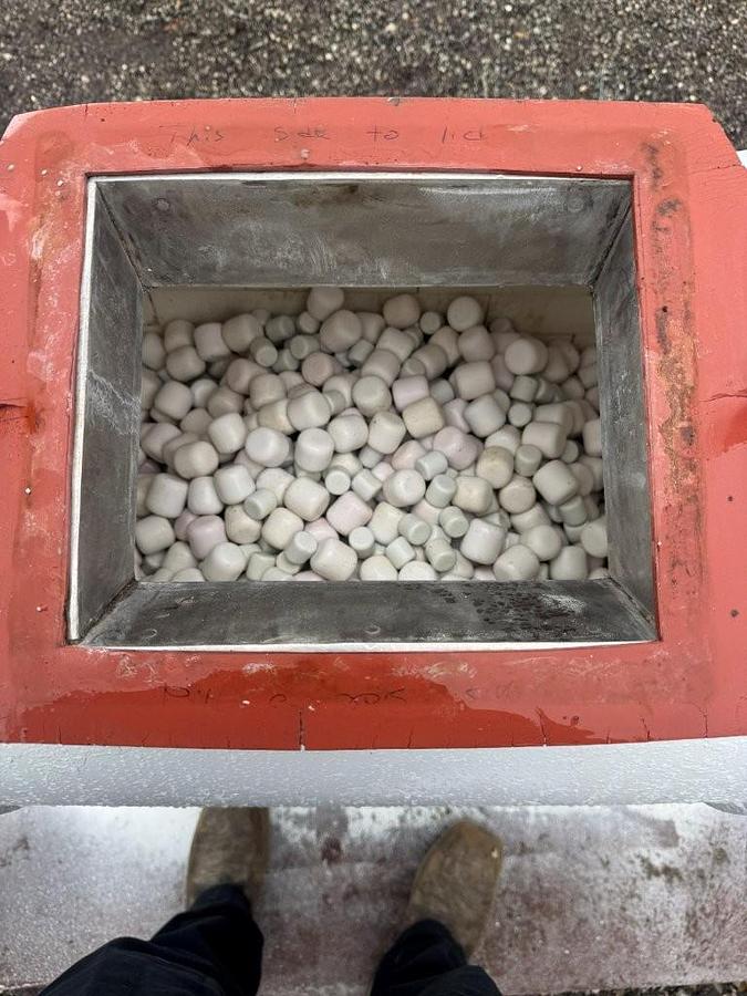 Used Used Abbe Eng. Co.  approximately   2.0 cu ft. ceramic lined ball mil