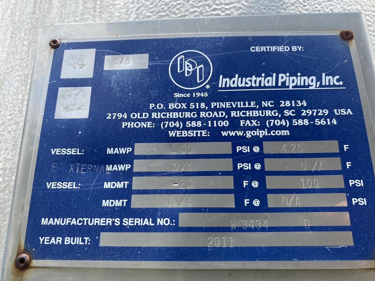Used Used Industrial Piping Gas Dryer Skid