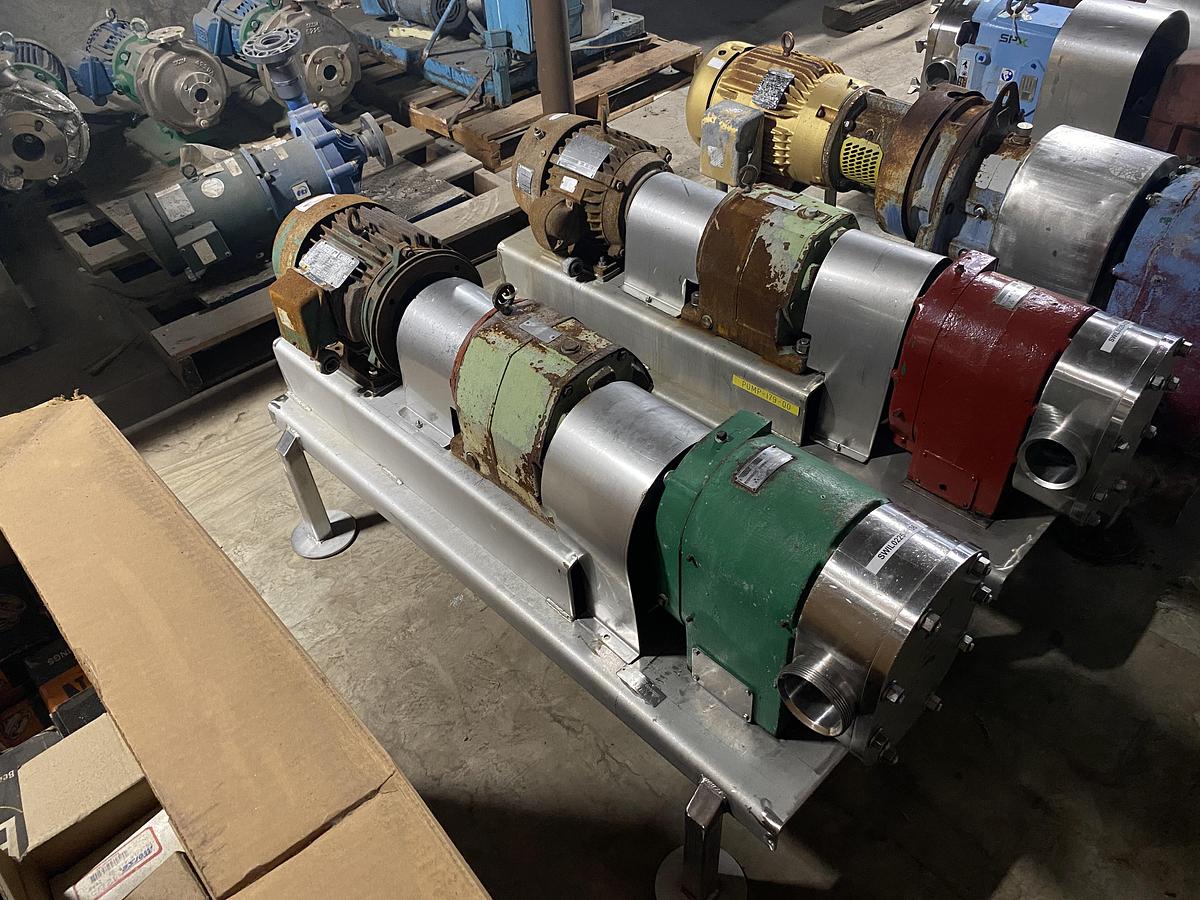 Used Used Tri-Clover sanitary Rotary Pump Model PR125-3-TC1-4-ST-S.