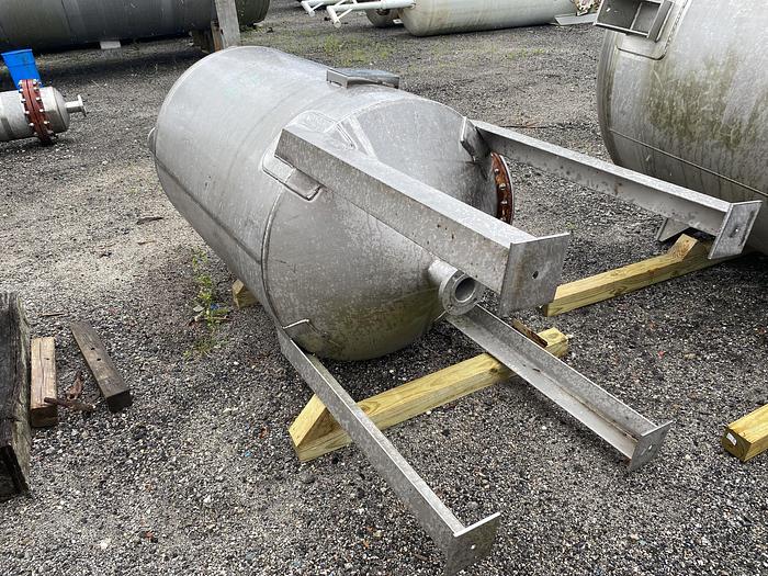 Unused Crown Iron Works Co. 325 gallon 304L stainless steel vertical tank