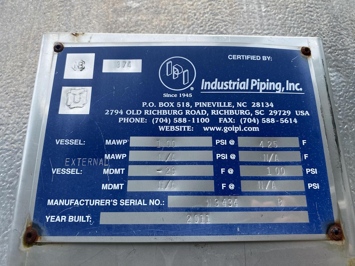 Used Used Industrial Piping Gas Dryer Skid