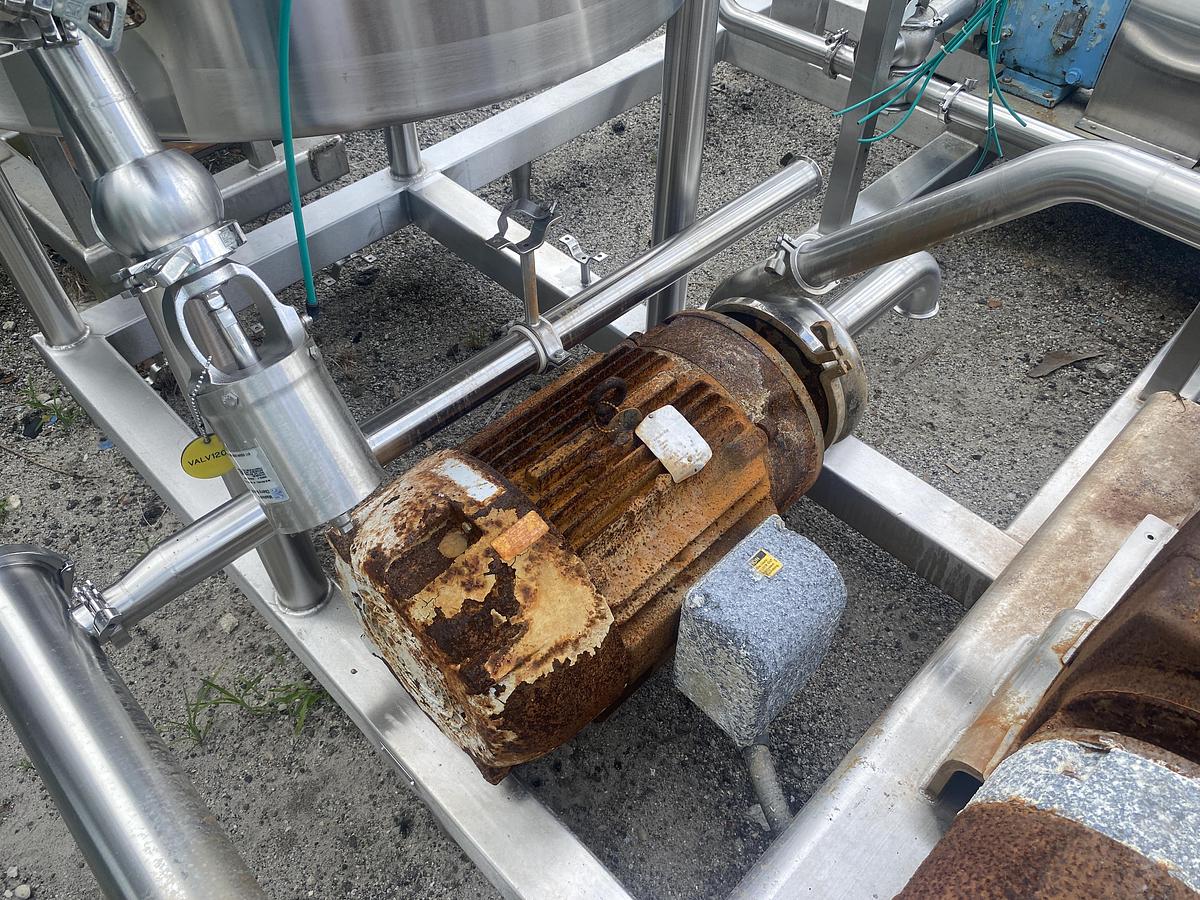 Used Used approximately 300 gallon sanitary process skid.