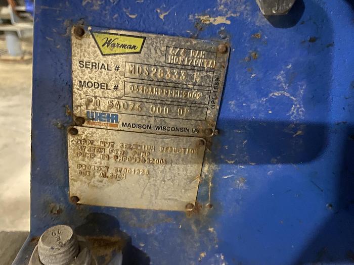 Used Used Weir Warman Model 064DAHRRRMM9009 6X4 DAH Slurry Pump