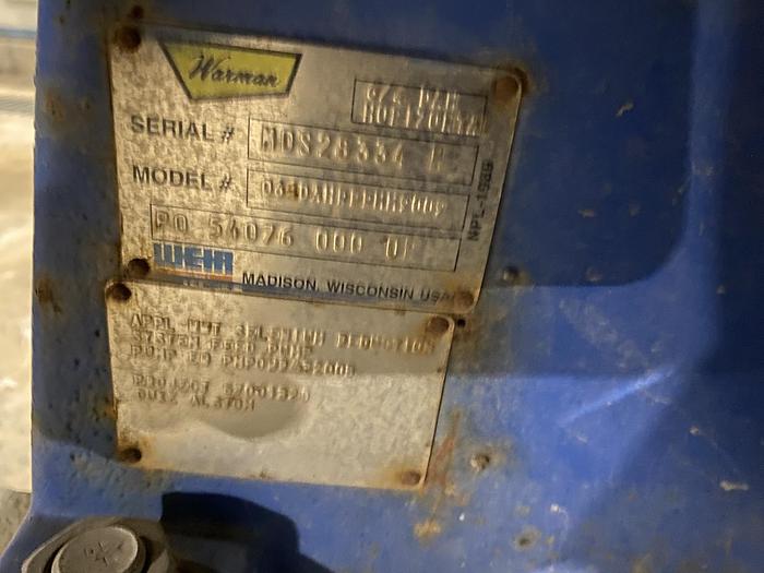 Used Used Weir Warman Model 064DAHRRRMM9009 6X4 DAH Slurry Pump