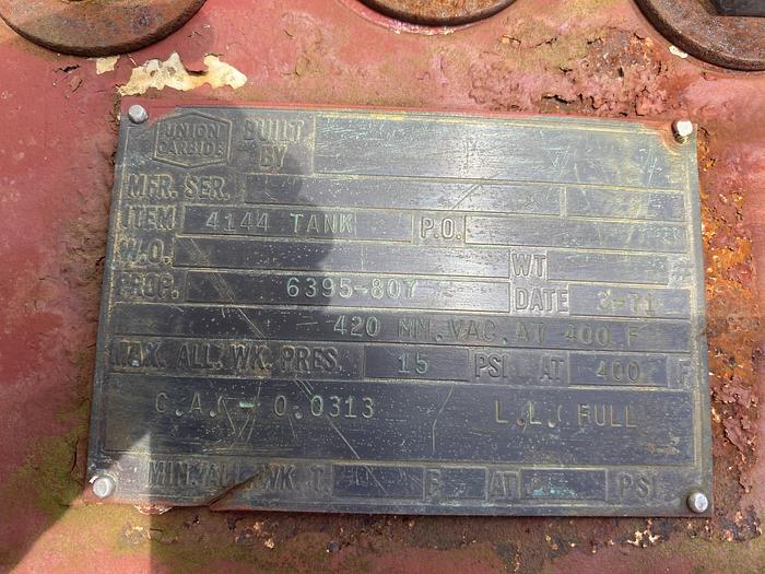 Used 1971 Used 1500 gallon C/S Tank