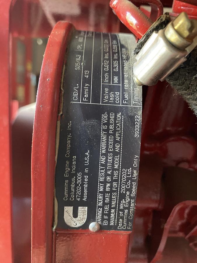 Used Used Complete Diesel Fire Pump skidded Building