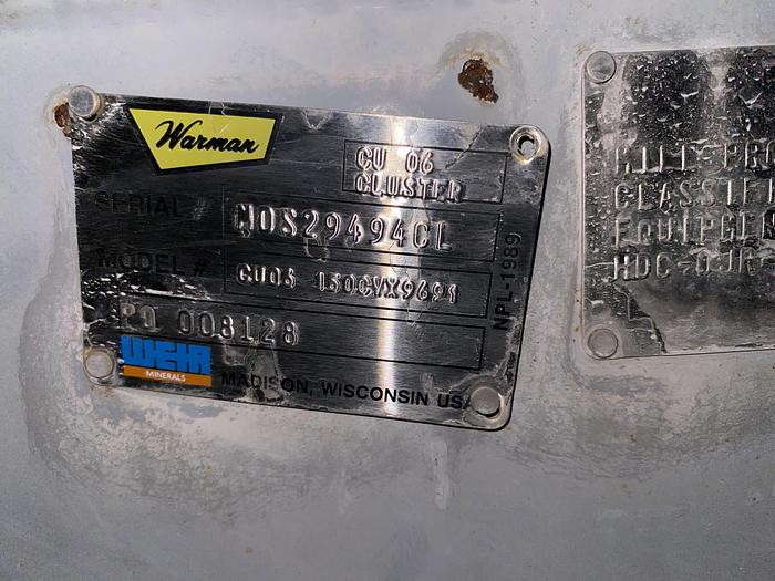 Used Used Weir Warman hydrocyclone arranged in a radical manifold “canister system” design