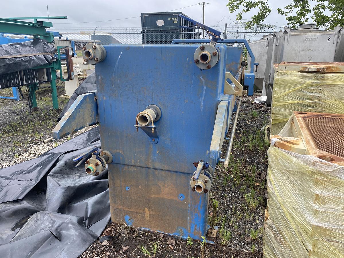Used Used JWI/US Filter Model 1000G32-60-DYL 50 cu ft  Poly plate and frame press
