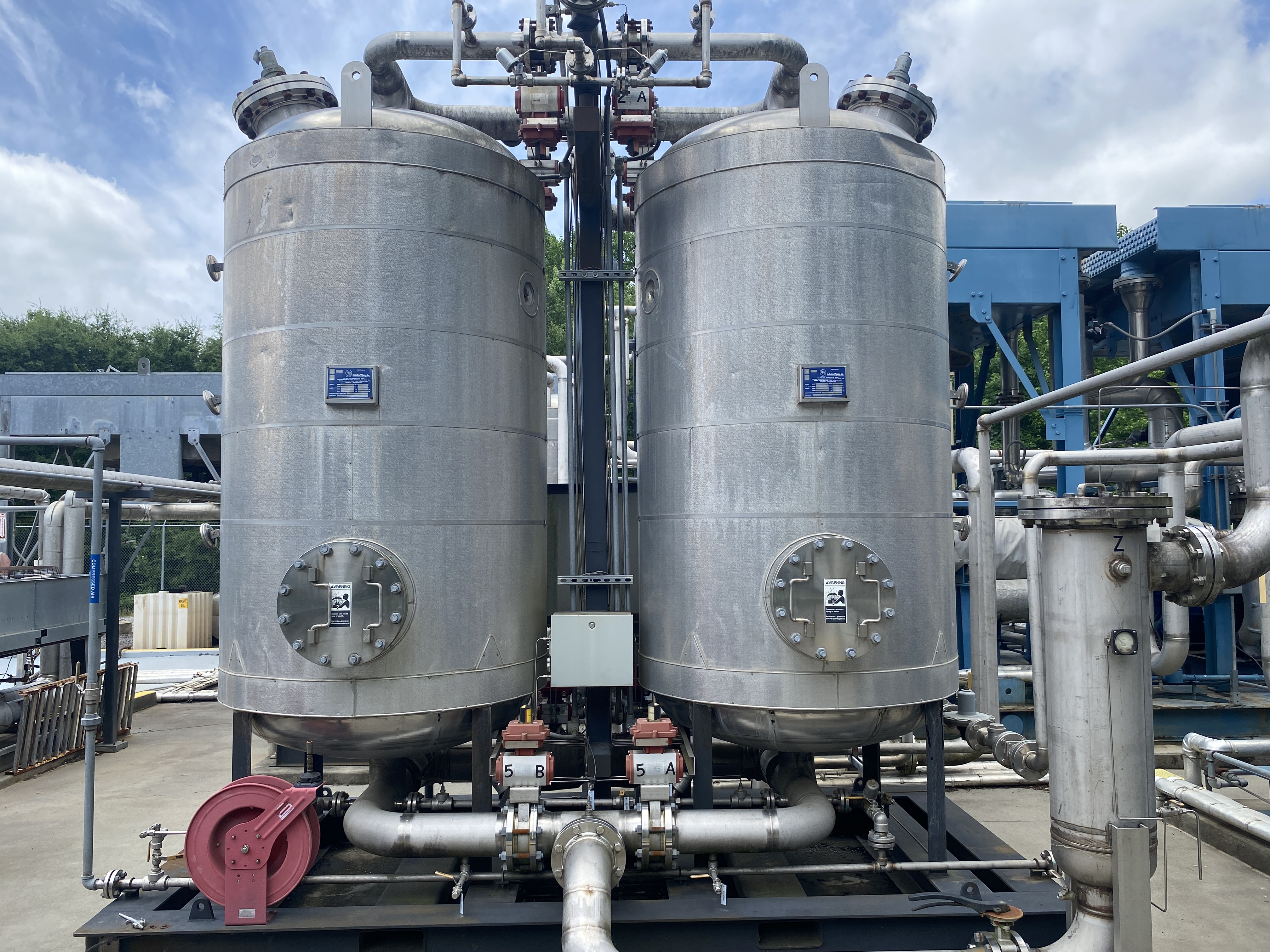 Used Used Industrial Piping Gas Dryer Skid