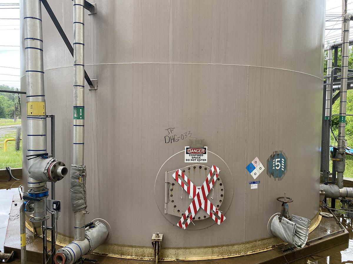 Used Used Phillips Tank and Structure 110,153 gallon carbon steel vertical storage tank.