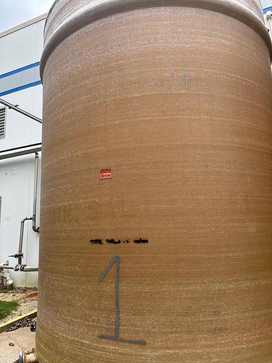 Used Used Justin Tanks Inc. approximately 12,500 gallon fiberglass vertical storage tank