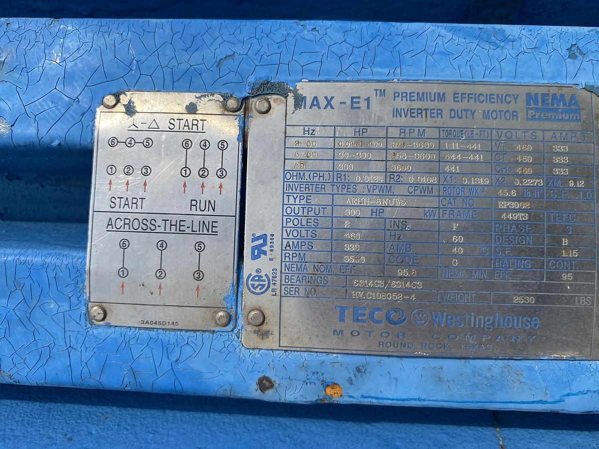 Used Used HSI Model NT88408 11-stage centrifugal gas blower