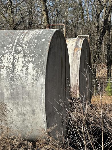 Used (2) Used 30,000 gallon carbon steel horizontal storage tanks