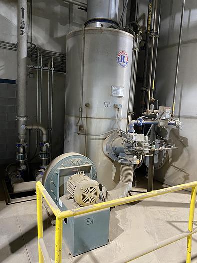 Used KEMCO Gas Fired Thermefficient-100 Patented Oxygen Stripping Direct Contact Water Heater