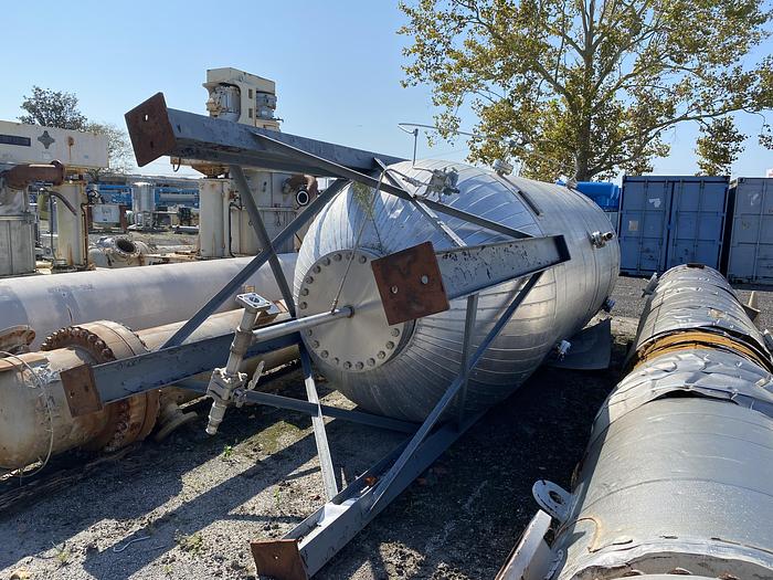 Used ExceleTech Inc. approximately 2500 gallon 304 stainless steel vertical pressure tank