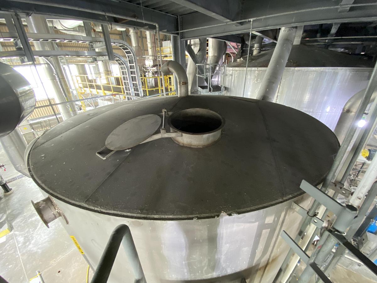 Used Used Erected Steel Products 14,000 gallon 316L stainless steel vertical tank