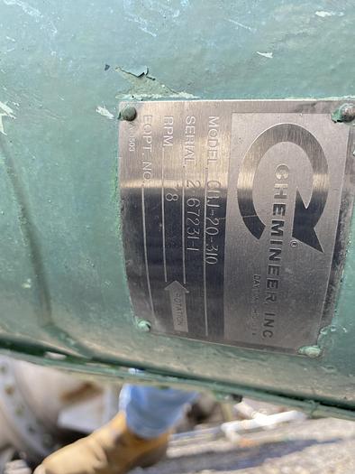 Used Used Circleville Metal Works approximately 150 gallon 304 stainless steel vertical mix tank