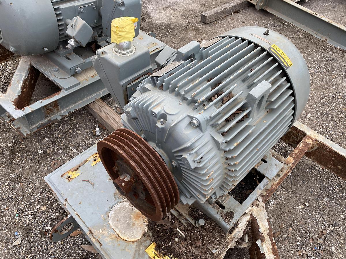 Used (3) Used  75 HP GE Extra Severe Duty AC Motors