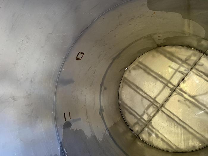 Used Used FESCO approximately 3500 gallon 304 stainless steel vertical storage tank.