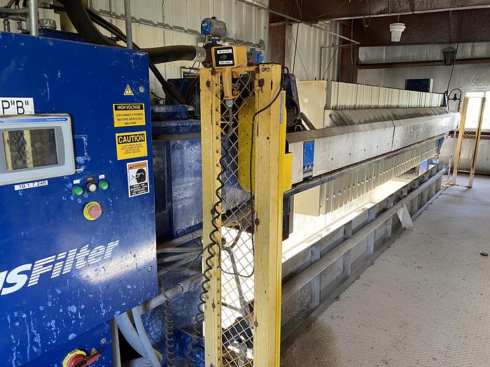 Used US Filter Press 100 cu. ft. recessed plate J-Press. Model: 1200M32-82-100SYHC
