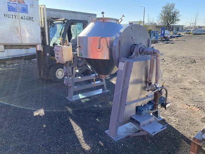 Used Used Gemco 10 cu ft 316 stainless steel double cone formulator