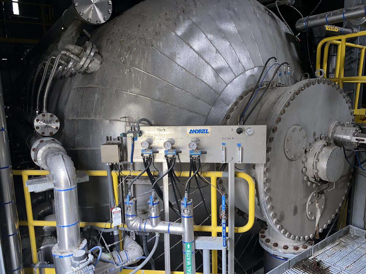 Used Used White Liquor Filtration System.  Consisting of an Andritz LimeWhite Model WLF3709 Rotary, pressurized precoat disc