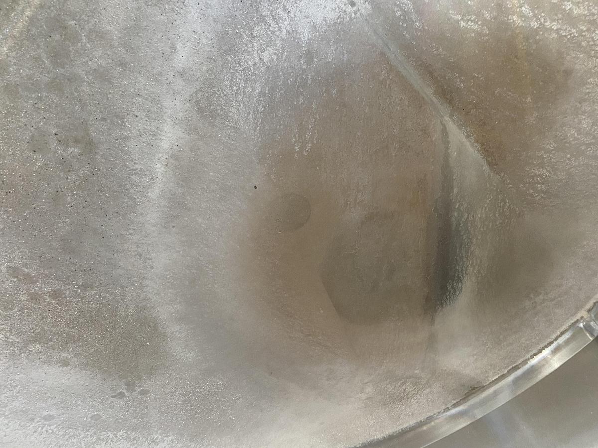 Used Used A & B Process approximately 1,100 gallon sanitary stainless steel vertical tank