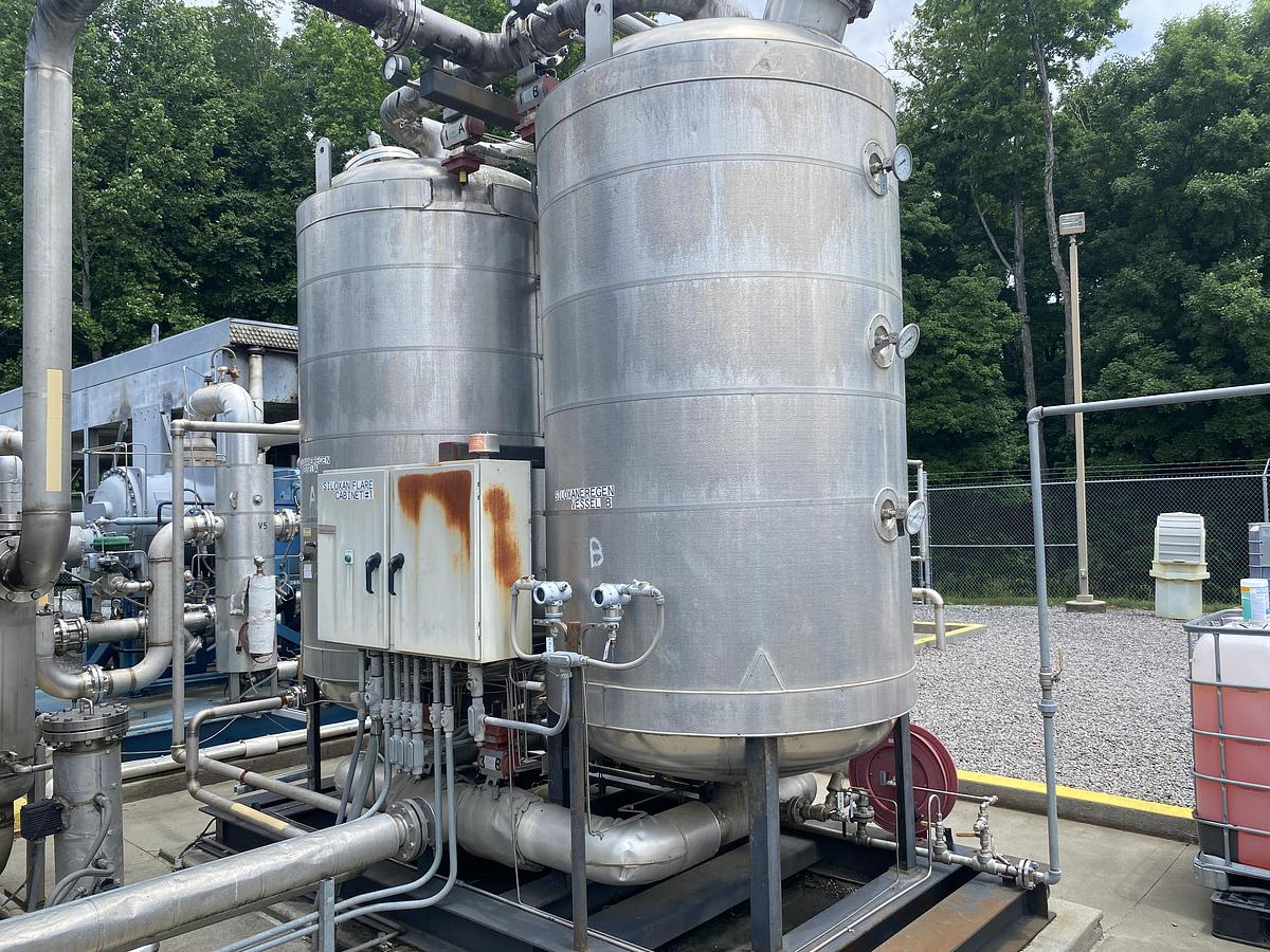 Used Used Industrial Piping Gas Dryer Skid