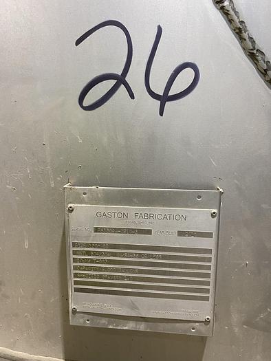 Used Used Gaston County approximately 8000 gallon 304 stainless steel vertical tank