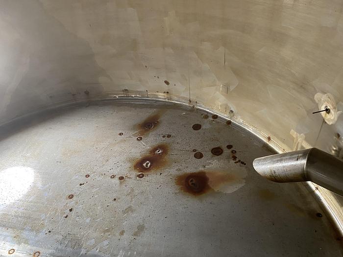 Used Used Wolfe Mechanical approximately 10,000 gallon 304L stainless steel vertical tank