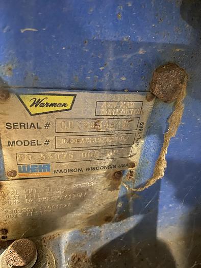 Used Used Weir Warman Model 043CAHRRGMM9009 4X3 CAH Slurry Pump