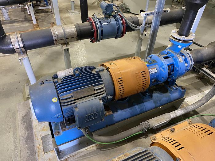 Used Used Goulds 3196 size 3X4-7 carbon steel centrifugal pump