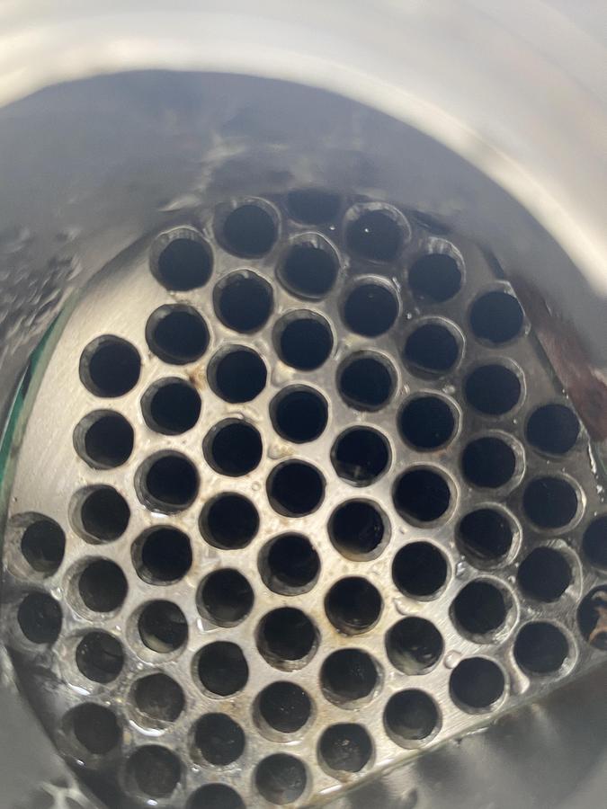 Unused Thermal Transfer Products 316 SS horizontal approximately 81 sq ft. shell and tube heat exchanger