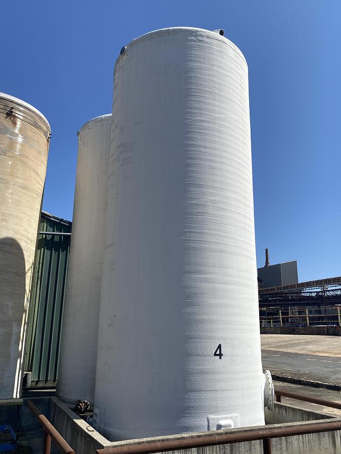 Used Used Augusta Fiberglass 25,000 gallon vertical fiberglass storage tank