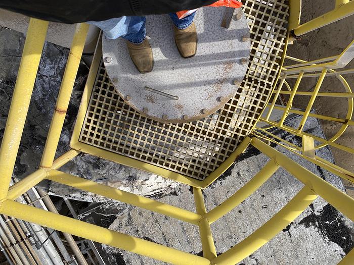 Used Used Armor Metalworks approximately 10,500 gallon 304L stainless steel vertical tank