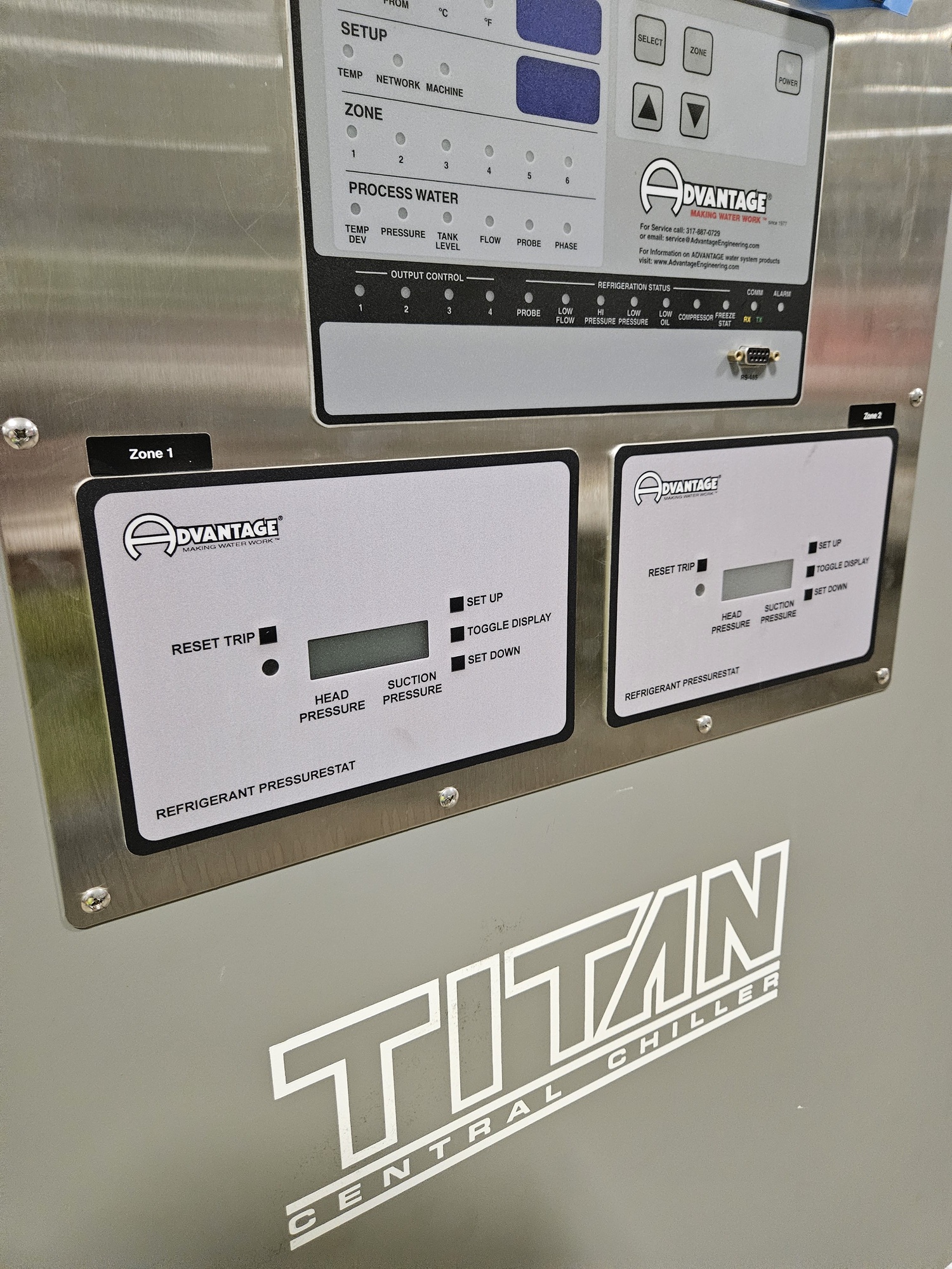 Used Used 93-Ton Air Cooled Advantage Titan Central Chiller with Remote Outdoor Condensers (2023) Model: TIP-100A-MZC-3P
