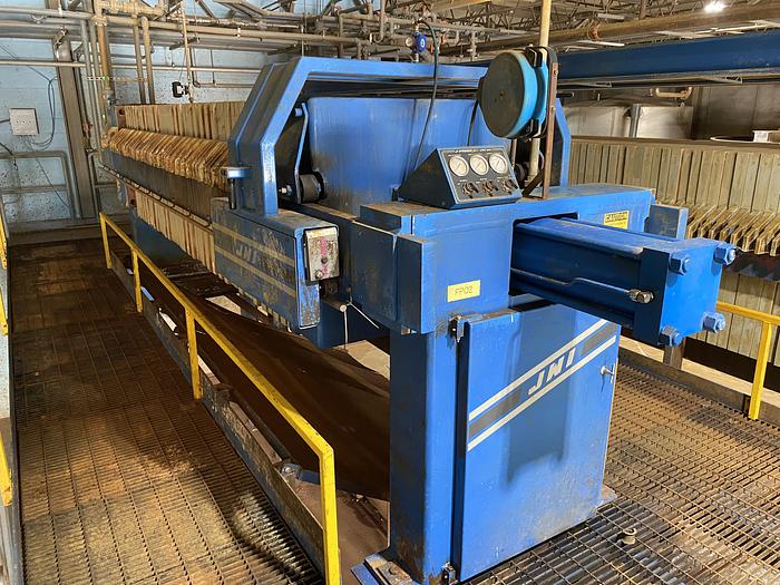 Used Used JWI/US Filter Model 1000G32-60-DYL 50 cu ft  Poly plate and frame press