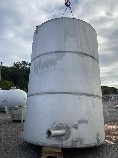 Used Used Wolfe Mechanical approximately 10,000 gallon 304L stainless steel vertical tank
