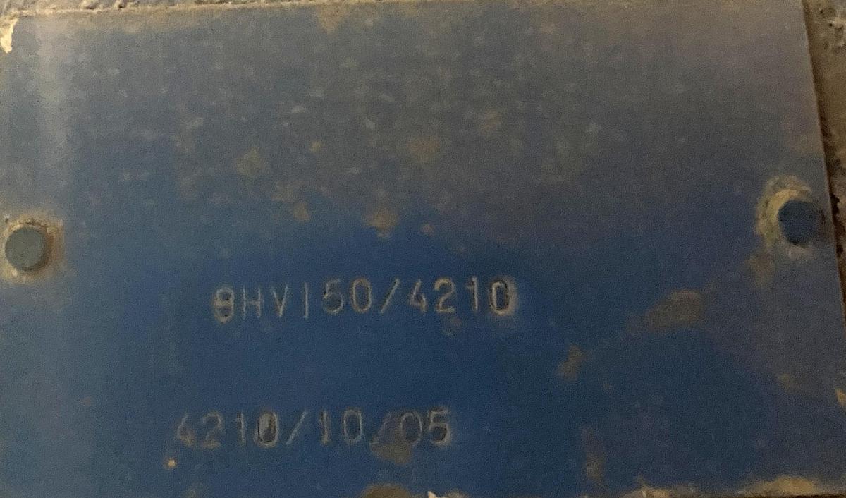 Used Used Hockmeyer Model 8HVI50/4210 single shaft stainless steel dispersion mixer