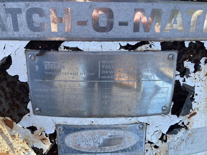 Used Used Ketema Tolhurst Batch-O-Matic T-316L S/S perforated basket centrifuge with hastelloy clad housing