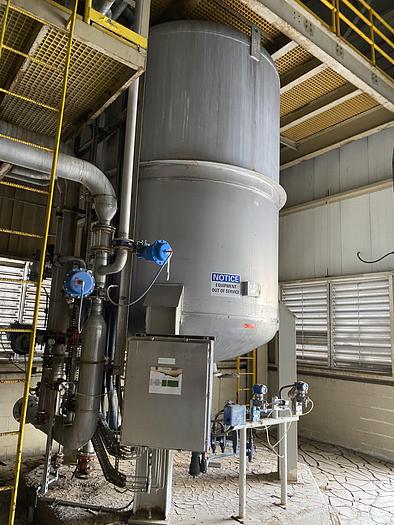 Used Used Tate Metalworks approximately 4,000 gallon 2205 duplex stainless steel vertical sand filter