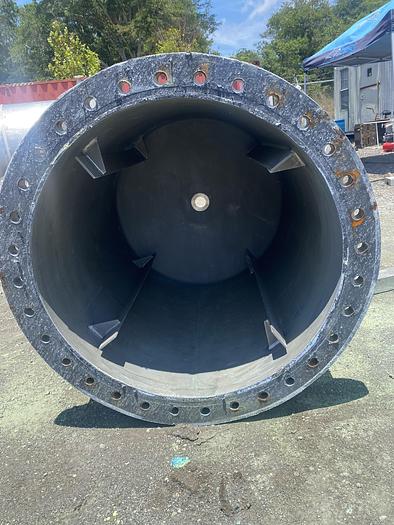 Used Used Circleville Metal Works approximately 150 gallon 304 stainless steel vertical mix tank