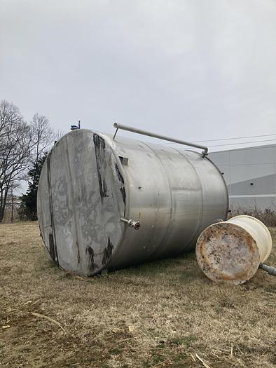 Used Used Wolfe Mechanical approximately 12,600 gallon 304L stainless steel vertical mix tank
